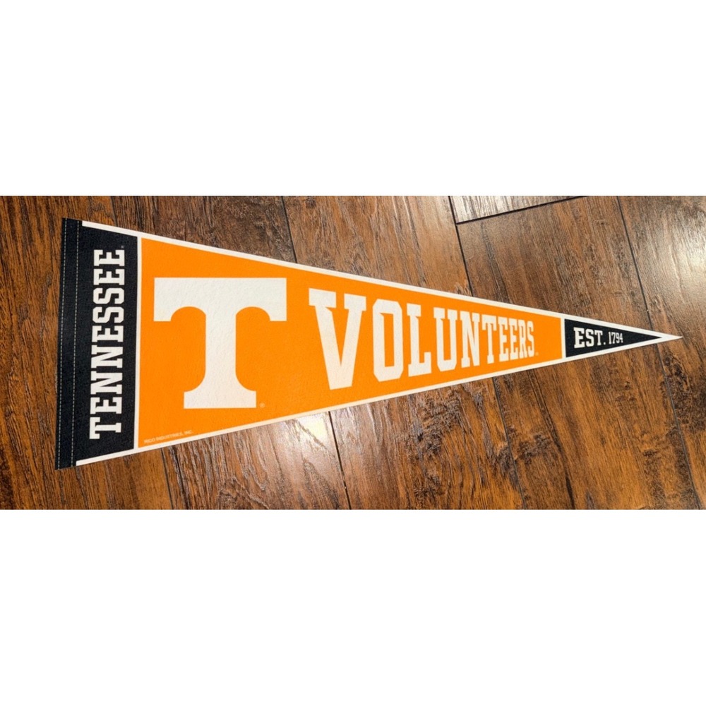 Tennessee Volunteers NCAA Felt Pennant Rico Industries Orange White Power T Logo